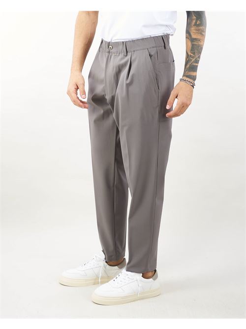 Virgin wool trousers with elastic waistband and pences Yes London YES LONDON | Pants | XP326538